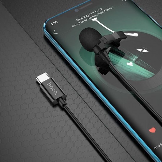Μικρόφωνο Πέτου Hoco L14 Lavalier με Καλώδιο USB-C 2m
