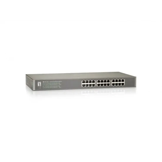 SWITCH ETH 24P 100MB LEVEL ONE RACKMOUNTED FANLESS
