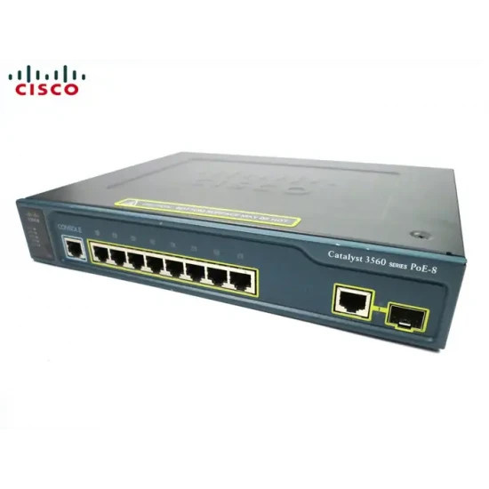 SWITCH ETH 8P 100MB CISCO 3560 1X1GB RJ45 OR SFP POE