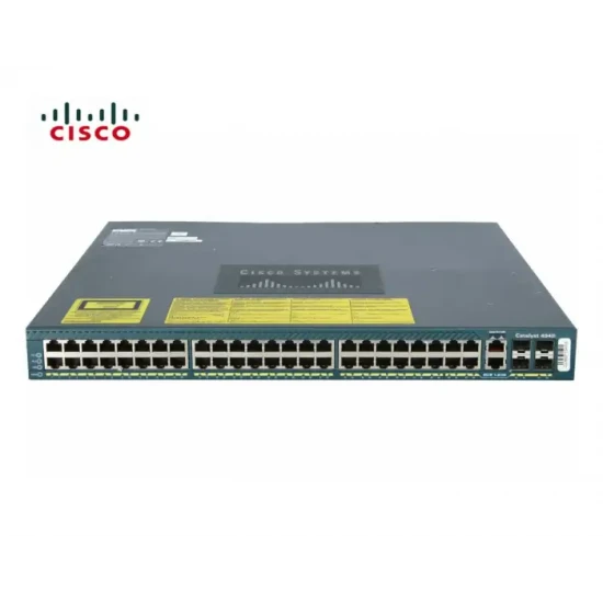 SWITCH ETH 48P 1GB CISCO WS-C4948 4XSFP 2XPSU NO RACKMOUNT KIT