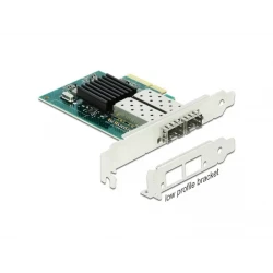 NIC 10/100/1000 DELOCK 2xSFP PORTS FP/LP PCI-EX NEW
