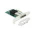 NIC 10/100/1000 DELOCK 2xSFP PORTS FP/LP PCI-EX NEW