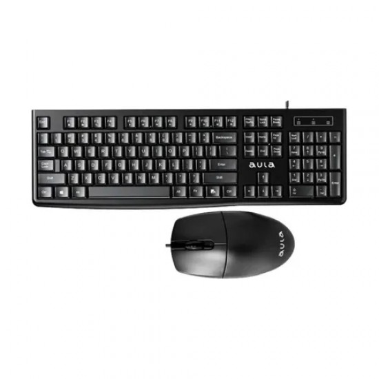 KEYBOARD-MOUSE AULA AC105 WIRED BLACK US-GR NEW