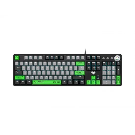 KEYBOARD AULA F2088 PRO MECHANICAL BLACK USB TYPEC US-GR NEW