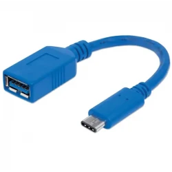 ADAPTER MANHATTAN USB-C TO USB-A WITH CABLE 0.15M NEW