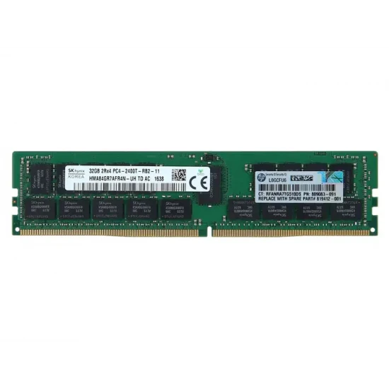 32GB HP PC4-19200T-R DDR4-2400 2Rx4 CL17 ECC RDIMM 1.2V