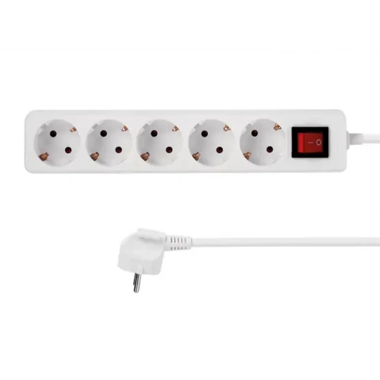 POWERSTRIP POPP 5P VERTICAL WHITE PWR BUTTON FUSE