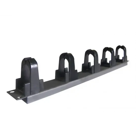 CABLE MANAGER NONAME 1U 5 HOOK GRAY BLACK METAL/PLASTIC