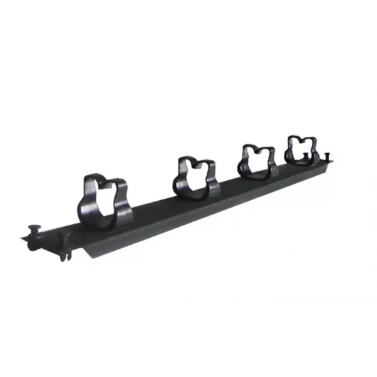 CABLE MANAGER ΝΟΝΑΜΕ 1U 4 HOOK BLACK METAL/PLASTIC