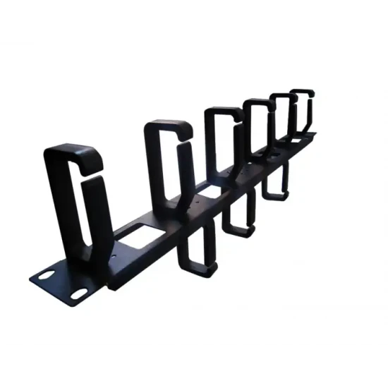 CABLE MANAGER NONAME 1U 5F/3B HOOK BLACK METAL/PLASTIC