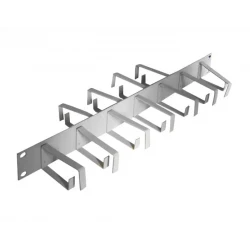CABLE MANAGER NONAME 1U 7F/4B HOOK WHITE METAL