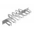 CABLE MANAGER NONAME 1U 7F/4B HOOK WHITE METAL