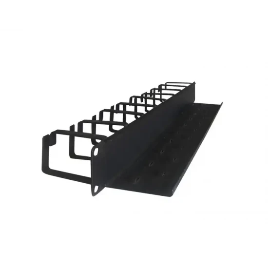 CABLE MANAGER NONAME 1U 9 HOOK BLACK METAL