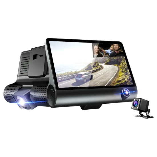 Clever CarDVR – Τριπλή Κάμερα Αυτοκινήτου με κάμερα οπισθοπορείας