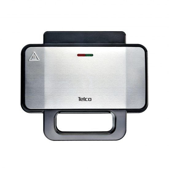 Telco Τοστιέρα  Σαντουιτσιέρα με XL grill πλάκες 1000W inox ZJ