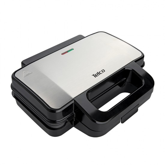 Telco Τοστιέρα  Σαντουιτσιέρα με XL grill πλάκες 1000W inox ZJ