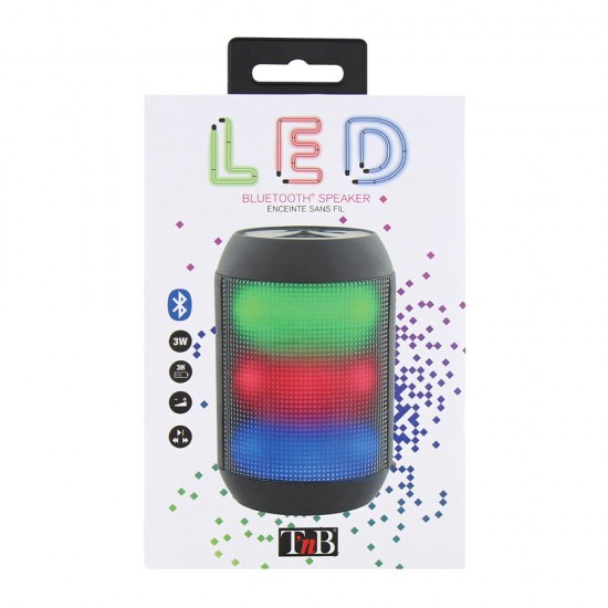 TnB Φωτορυθμικό επαναφορτιζόμενο ηχείο LED Bluetooth 3W HPBLED1