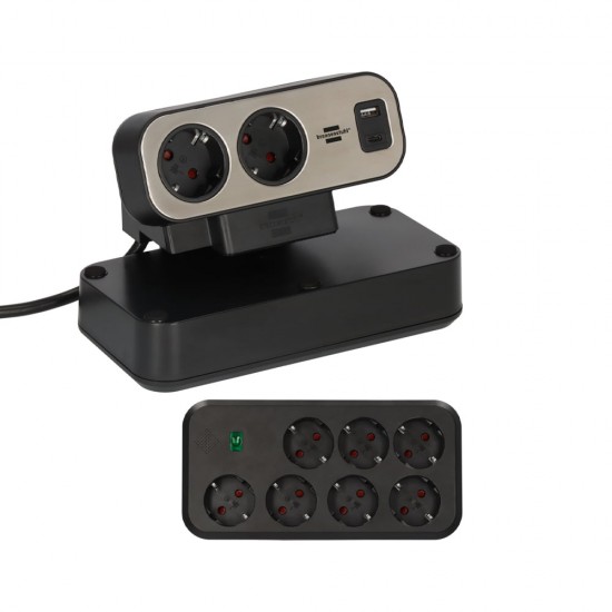 Brennenstuhl Πολύπριζο προστασίας επιτραπέζιο διπλής όψης (Διαθέσιμο σε 4 εκδόσεις)