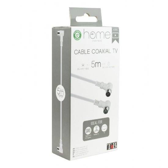 TnB Καλώδιο κεραίας Coaxial Male/Coaxial Female γωνιακό