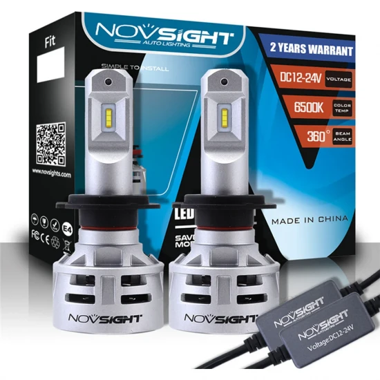NovSight Λάμπες Αυτοκινήτου H7 LED 6500K Ψυχρό Λευκό 12