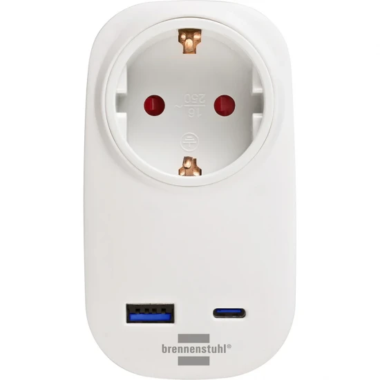 Brennenstuhl Αντάπτορας σούκο με USB