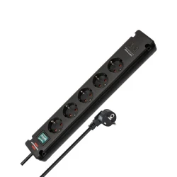 Brennenstuhl Πολύπριζο 5 θέσεων με 2 x USB με διακόπτη και 3m καλώδιο