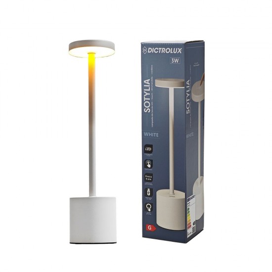 Dictro Lux Φωτιστισκό επιτραπέζιο LED επαναφορτιζόμενο