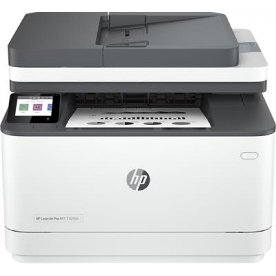 HP LaserJet Pro MFP 3102fdn Printer, Black and white, Printer for Small medium business, Print, copy, scan, fax, Automatic document feeder; Two-sided printing; Front USB flash drive port; Touchscreen