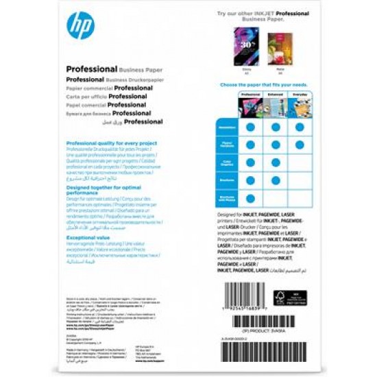 HP 3VK91A printing paper A4 (210x297 mm) Gloss 150 sheets White