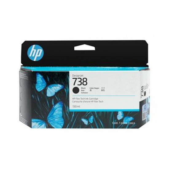 HP 738 130-ml Black DesignJet ink cartridge 1 pc(s) Original Standard Yield
