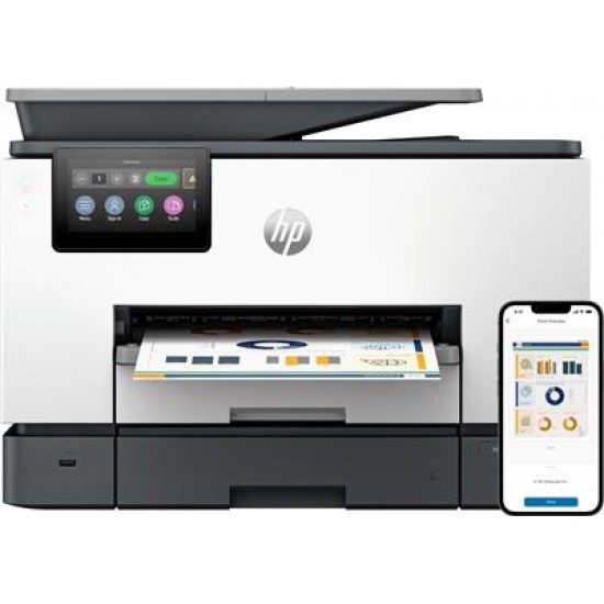 HP OfficeJet Pro 9130b All-in-One Printer, Color, Printer for Small medium business, Print, copy, scan, fax, Wireless; Print from phone or tablet; Automatic document feeder; Two-sided printing; Two-sided scanning; Scan to email; Scan t.....