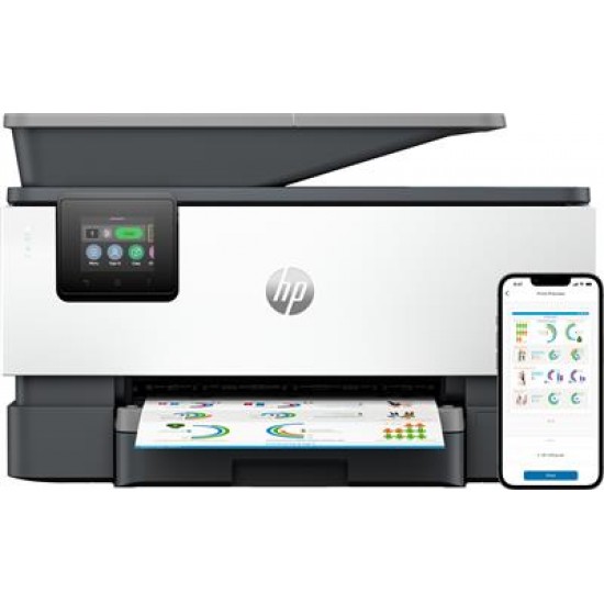 HP OfficeJet Pro 9120b All-in-One Printer, Color, Printer for Home and home office, Print, copy, scan, fax, Wireless; Two-sided printing; Two-sided scanning; Scan to email; Scan to pdf; Fax; Front USB flash drive port; Touchscreen; Pri.....