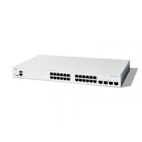 Cisco Catalyst 1300-24T-4X Managed Switch, 24 Port GE, 4x10GE SFP+, Limited Lifetime Protection (C1300-24T-4X)