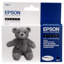 Epson Teddybear Singlepack Black T0611 DURABrite Ultra Ink