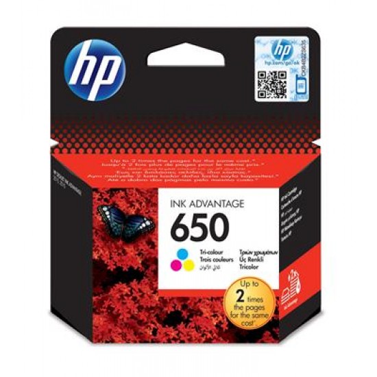 HP 650 ink cartridge 1 pc(s) Original Cyan, Magenta, Yellow