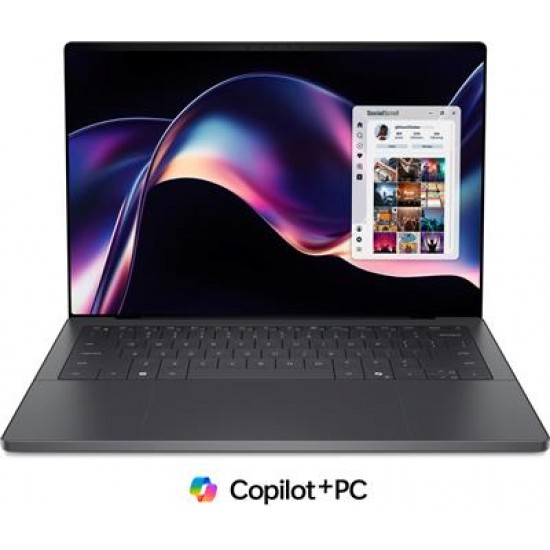 DELL XPS 14 DA14260 Copilot+ PC Intel Core Ultra X7 358H Laptop 35.6 cm (14") Touchscreen 2.8K 64 GB LPDDR5x-SDRAM 4 TB SSD Wi-Fi 7 (802.11be) Windows 11 Pro Graphite