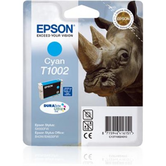 Epson Rhino Singlepack Cyan T1002 DURABrite Ultra Ink