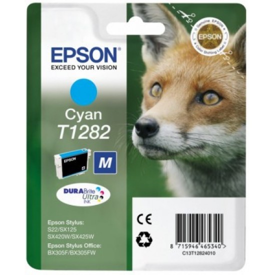 Epson Fox Singlepack Cyan T1282 DURABrite Ultra Ink