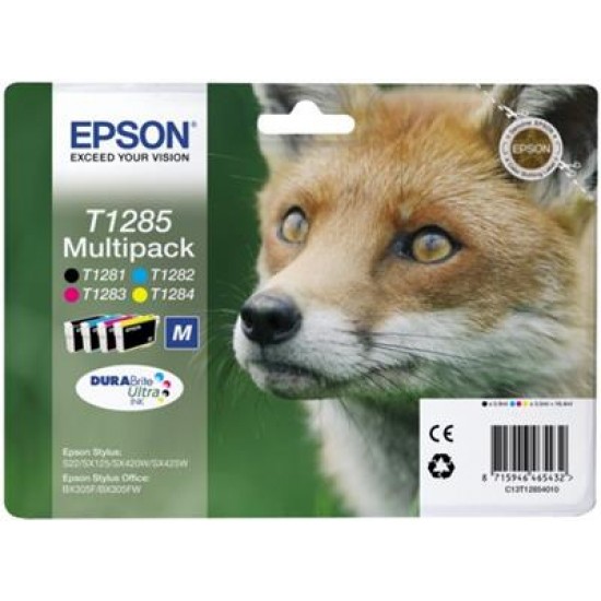 Epson Fox Multipack 4-colours T1285 DURABrite Ultra Ink