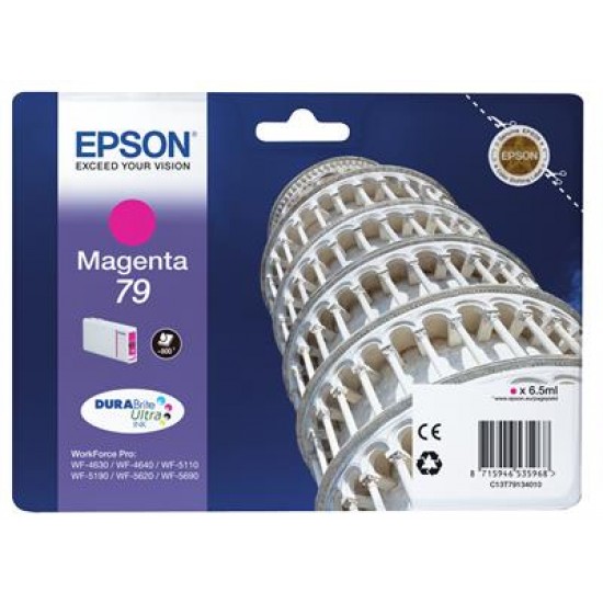 Epson Tower of Pisa Singlepack Magenta 79 DURABrite Ultra Ink