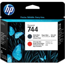 HP 744 Matte Black/Chromatic Red DesignJet Printhead