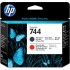 HP 744 Matte Black/Chromatic Red DesignJet Printhead