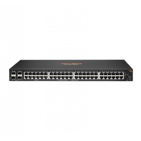 Hewlett Packard Enterprise Aruba 6100 48G 4SFP+ Managed L3 Gigabit Ethernet (10/100/1000) 1U Black