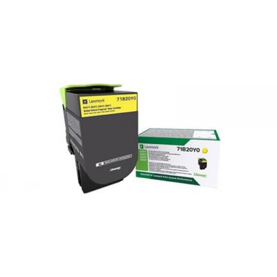 Lexmark 71B20Y0 toner cartridge Original Yellow 1 pc(s)