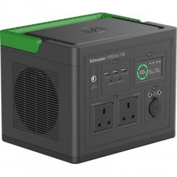 APC SE OffGrid Portable Power Station 730 - Li-Ion battery, LCD, 2x UK outlets, 3x USB-A, 2x USB-C, 3x 12V, wireless charger