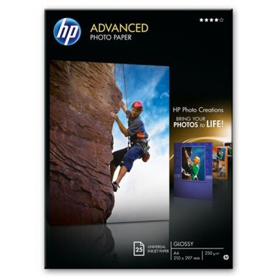 HP Q5456A photo paper Black,Blue,White Gloss A4