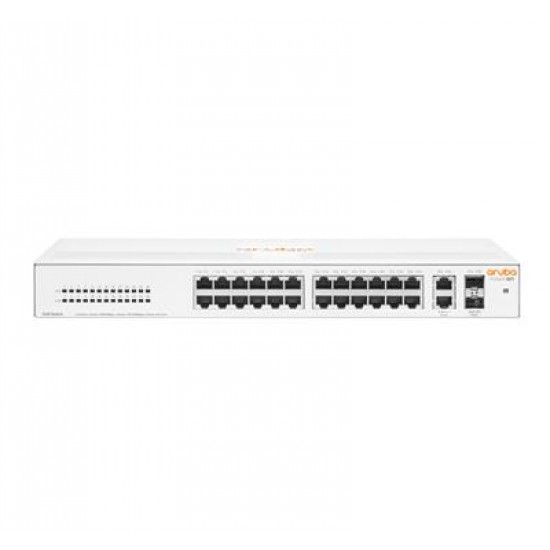 Hewlett Packard Enterprise Aruba Instant On 1430 26G 2SFP Unmanaged L2 Gigabit Ethernet (10/100/1000) 1U White