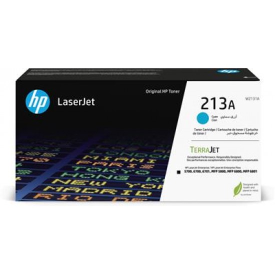 HP 213A Cyan Original LaserJet Toner Cartridge