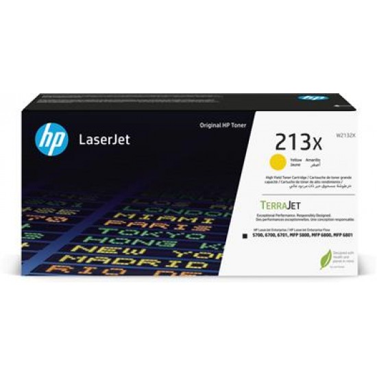 HP 213X High Yield Yellow Original LaserJet Toner Cartridge