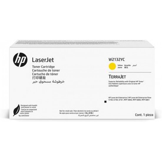 HP W2132YC Yellow Contract Original LaserJet Toner Cartridge